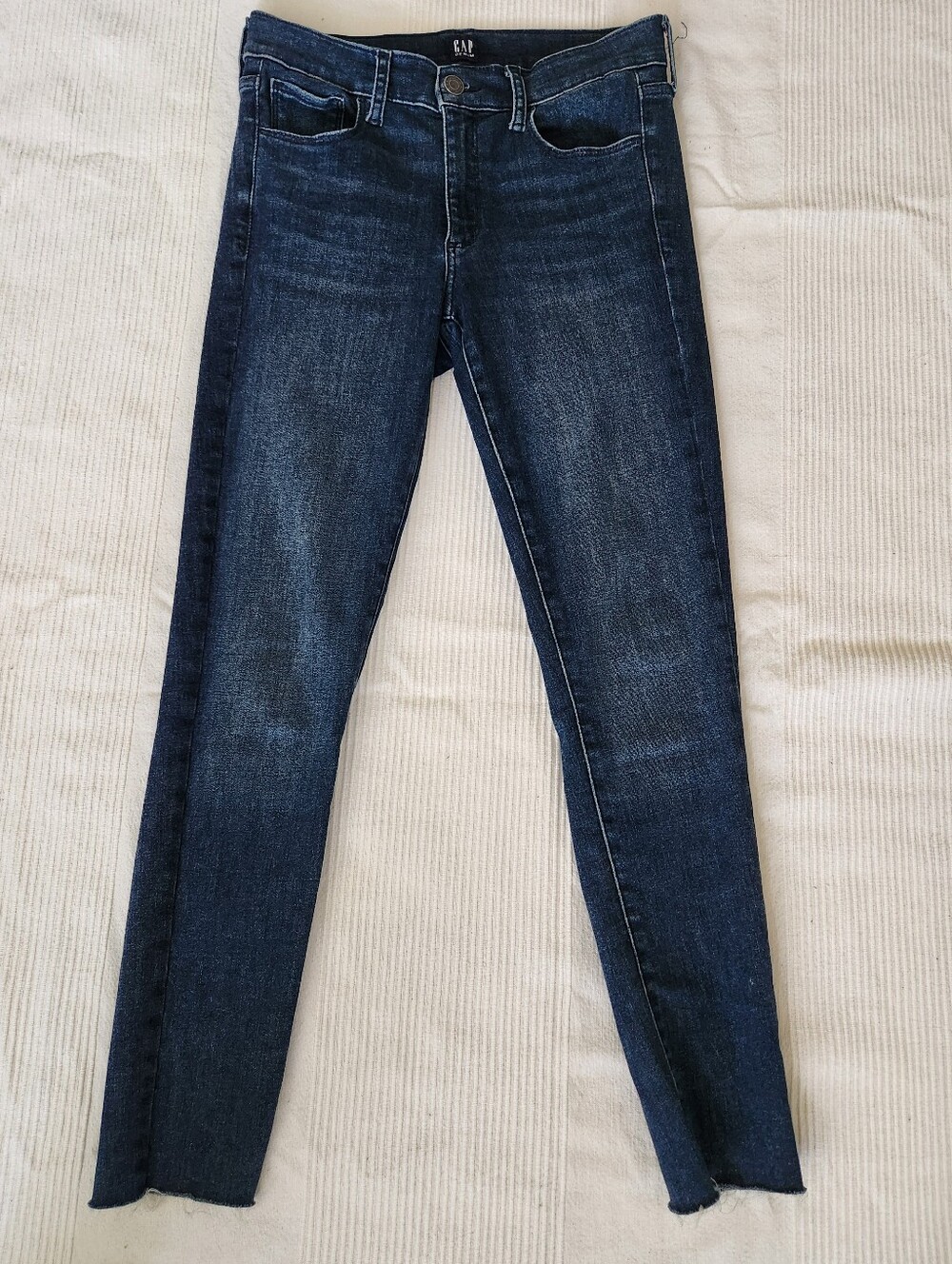 Gap Dark Rinse Mid Rise Skinny Jeans Jeggings Size 26 Short Petite